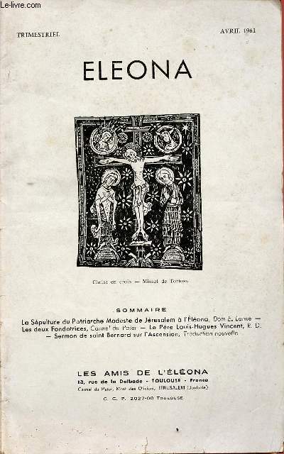 ELEONA - TRIMESTRIEL : AVRIL 61
