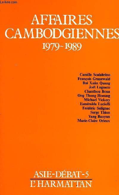 AFFAIRES CAMBODGIENNES 1979-1989