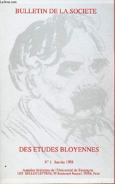 BULLETIN DE LA SOCIETE DES ETUDES BLOYENNES N1 - JAN 88