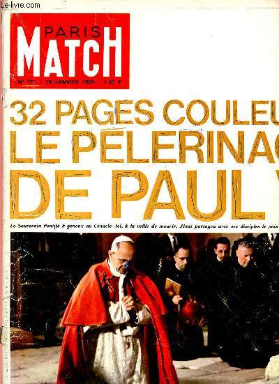 PARIS-MATCH N771 - 18 JAN 64 : Le routier, style 64 / Dans leur ranch, le bndicite des Johnson / L'album-couleurs du plerinage de Paul VI / C'est le catchisme devenu vivant,etc
