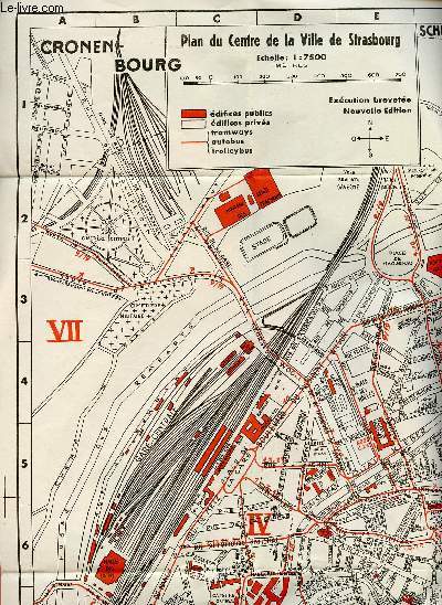 PLAN DU CENTRE DE LA VILLE DE STRASBOURG