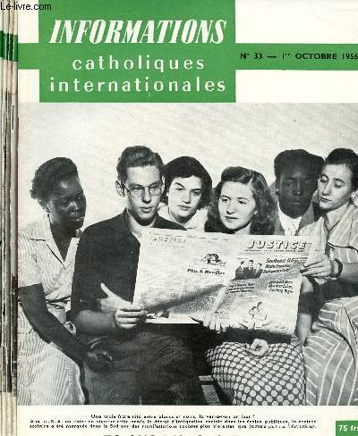 INFORMATIONS CATHOLIQUES INTERNATIONALES - LOT DE 5 REVUES : N33, 249,253,254, 286