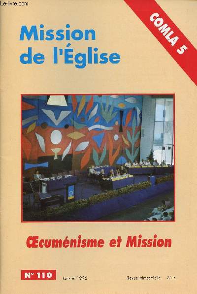 MISSION DE L'EGLISE N110- JAN 96 : OECUMENISME ET MISSION