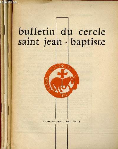 BULLETIN DU CERCLE SAINT JEAN-BAPTISTE - LOT DE 4 REVUES : 7,8,22 + TOME V-2 (DEC 64)