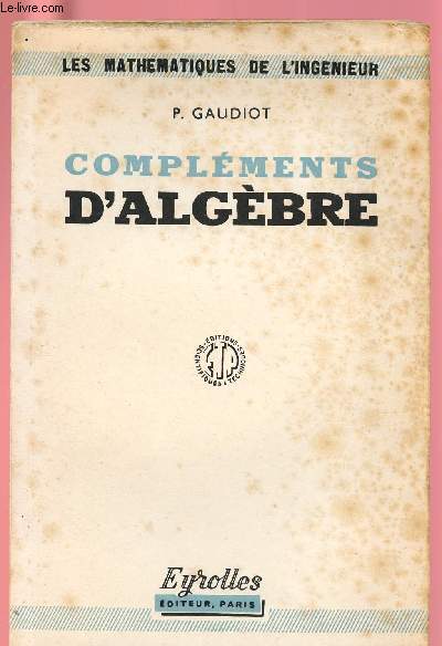 COMPLEMENTS D'ALGEBRE