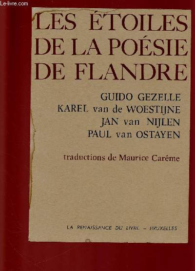 LES ETOILES DE LA POESIE DE FLANDRE