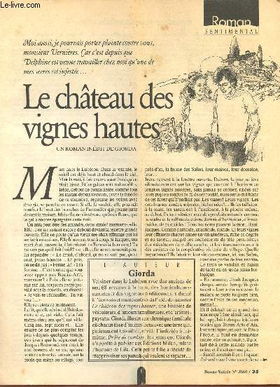 LE CHATEAU DES VIGNES HAUTES (ROMAN SENTIMENTAL PARU DANS BONNE SOIREE N3860)