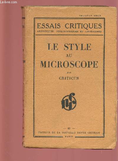 LE STYLE AU MICROSCOPE