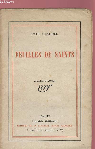 FEUILLES DE SAINTS