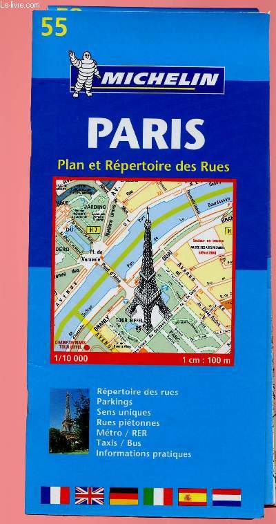 PARIS - PLAN ET REPERTOIRE DES RUES