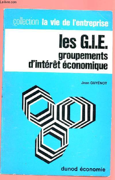 LES G.I.E. GROUPEMENTS D'INTERET ECONOMIQUE