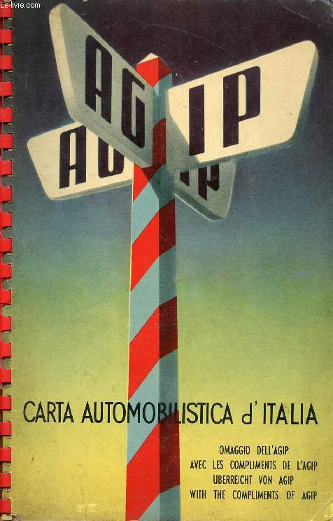 AGIP, CARTA AUTOMOBILISTICA D'ITALIA
