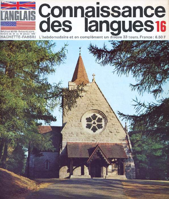 CONNAISSANCE DES LANGUES, L'ANGLAIS, N 16, JAN. 1969 (Sommaire: Les Ecossais, leur caractre et leurs lgendes. The family. The human body. Grammaire. Phontique...)