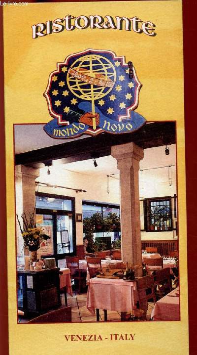 BROCHURE RISTORANTE MONDO NOVO - VENEZIA - ITALY