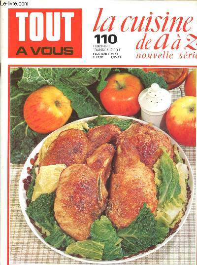 TOUT A VOUS - LA CUISINE DE A A Z - NOUVELLE SERIE - N110 : Cte, cottignac, courge, courgette, couscous, crabes, crmes,etc