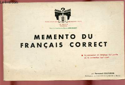 MEMENTO DU FRANCAIS CORRECT