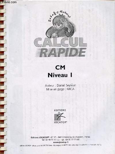 CALCUL RAPIDE - CM - NIVEAU 1