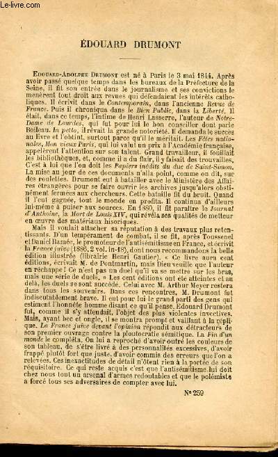 BIBLIOTHEQUE POPULAIRE N259 : GAMBETTA ET SA COUR / BARONS JUIFS : LES ROTHSCHILD / LE BARON HIRSCH / LE SCHLOSSBERG DE PRESBOURG