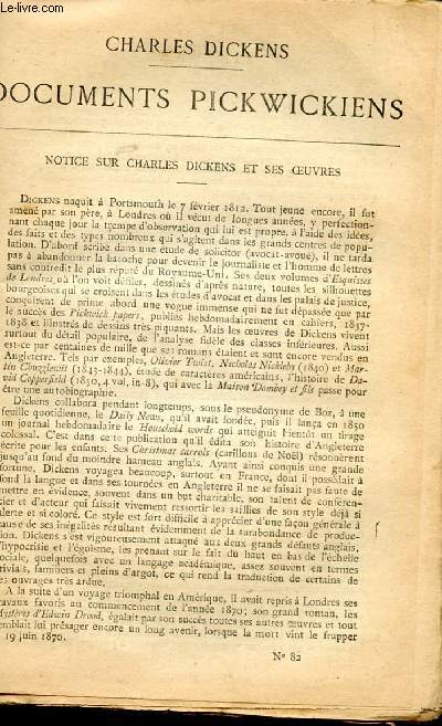 BIBLIOTHEQUE POPULAIRE N82 : DOCUMENTS PICKWICKIENS