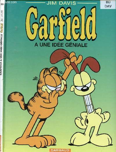 GARFIELD N 33 : A UNE IDEE GENIALE (BANDE-DESSINEE EN COULEURS)