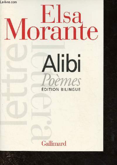 ALIBI : POEMES (EDITION BILINGUE ITALIEN/FRANCAIS)
