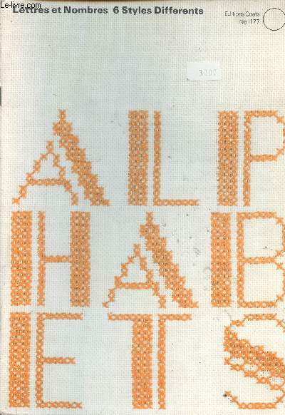 LETTRES ET NOMBRES - 6 STYLES DIFFERENTS (BRODERIE)