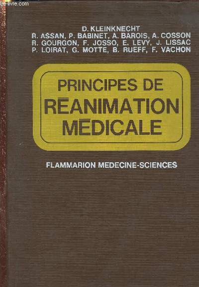 PRINCIPES DE REANIMATION MEDICALE