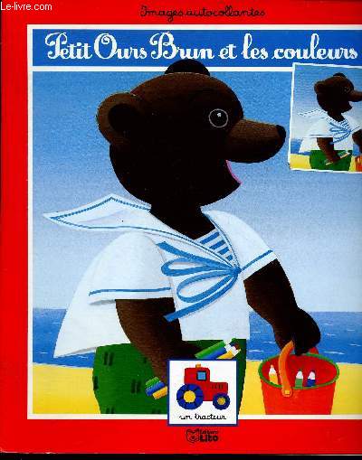 PETIT OURS BRUN ET LES COULEURS - IMAGES AUTOCOLLANTES