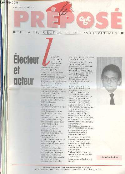 PREPOSE DE LA DISTRIBUTION ET DE L'ACHEMINEMENT - 5 REVUES CGT : N166 A 170 : Marseille, centre ville : La Poste, premier concurrent du service public / Dans La Loire, un dbat pour l'emploi / Pour consommer plus, il faut s'occuper de sa feuille de paye
