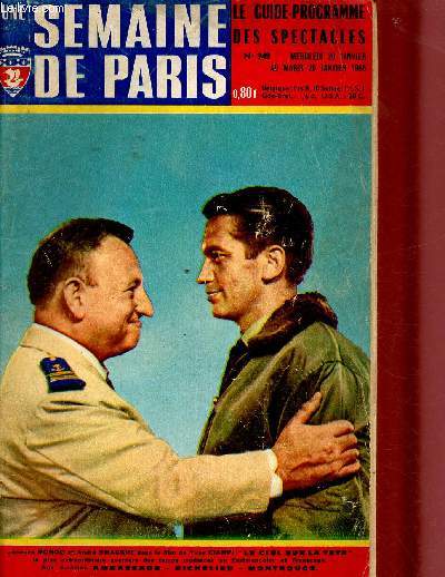 UNE SEMAINE DE PARIS - LE GUIDE-PROGRAMME DES SPECTACLES N948 - 20 JAN AU 26 JAN 65 :