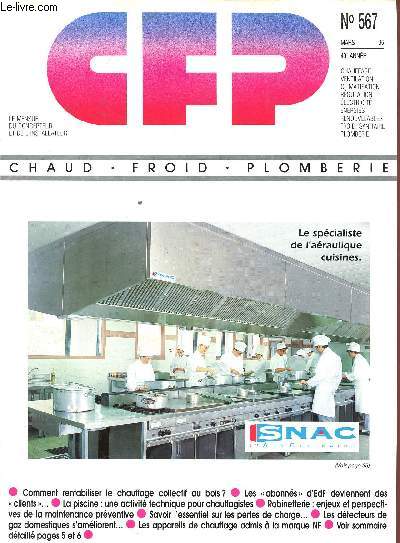 CFP - CAHUD, FROID, PLOMBERIE - N567 - MARS 95 : Comment rentabiliser le chauffage collectif au bois ? / Les 