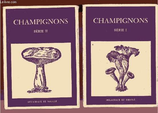 CHAMPIGNONS - SERIE I ET II - 2 VOLUMES : 24 fiches avec photos en couleurs.