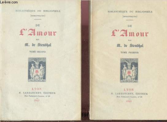 DE L'AMOUR - TOMES I ET II - 2 VOLUMES