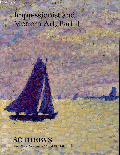 IMPRESSIONIST AND MODERN ART - PART II (NEW YORK - NOVEMBER 17 AND 18, 1998)