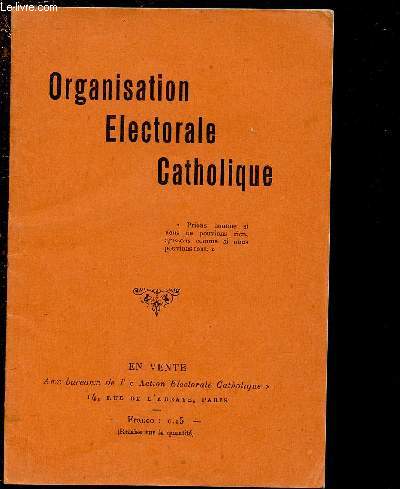 ORGANISATION ELECTORALE CATHOLIQUE