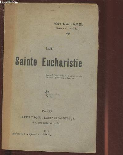 LA SAINTE EUCHARISTIE