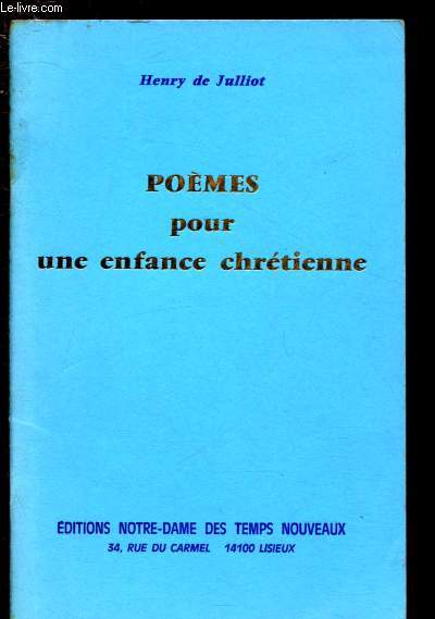 POEMES POUR UNE ENFANCE CHRETIENNE