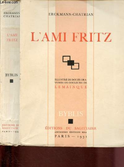 L'AMI FRITZ / EXEMPLAIRE N914/3300 sur vlin Aussedat.