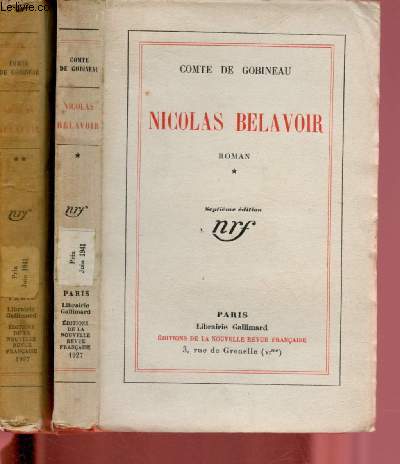 NICOLAS BELAVOIR - COMPLET - TOME I ET II - 2 VOLUMES