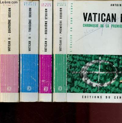 VATICAN II - COMPLET - CHRONIQUE DE LA PREMIERE, DEUXIEME, TROISIEME ET QUATRIEME SESSIONS - 4 VOLUMES