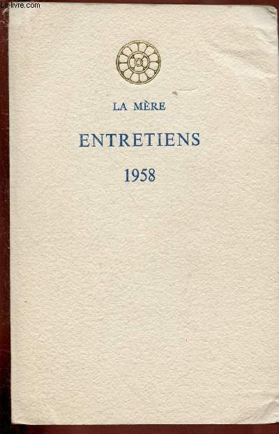 ENTRETIENS - 1958