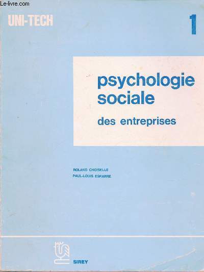 PSYCHOLOGIE SOCIALE DES ENTREPRISES