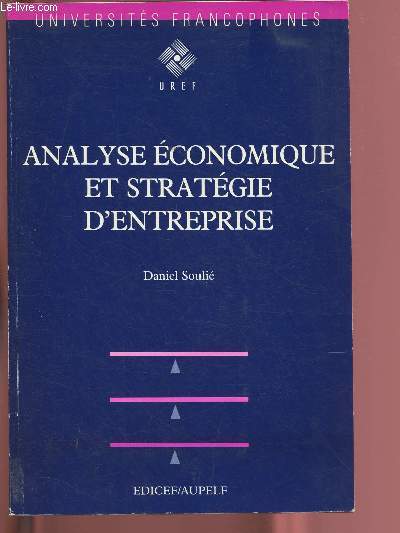 ANALYSE ECONOMIQUE ET STRATEGIE D'ENTREPRISE