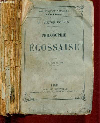 PHILOSOPHIE ECOSSAISE / BIBLIOTHEQUE NOUVELLE (EXEMPLAIRE DE TRAVAIL)