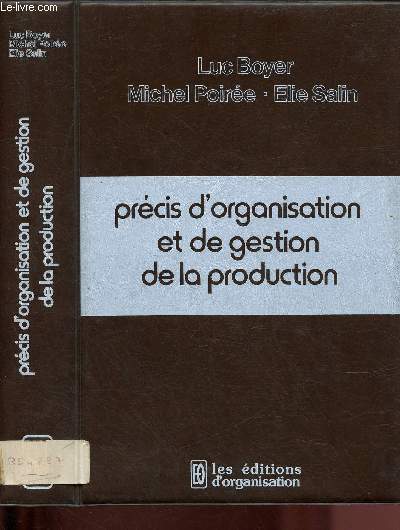 PRECIS D'ORGANISATION ET DE GESTION DE LA PRODUCTION