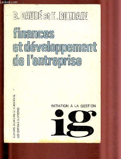 FINANCES ET DEVELOPPEMENT DE L'ENTREPRISE