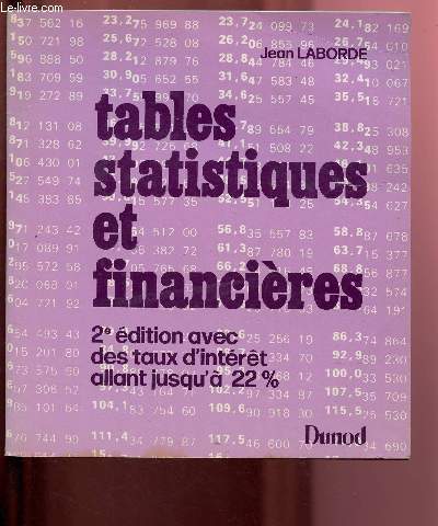 TABLES STATISTIQUES ET FINANCIERES