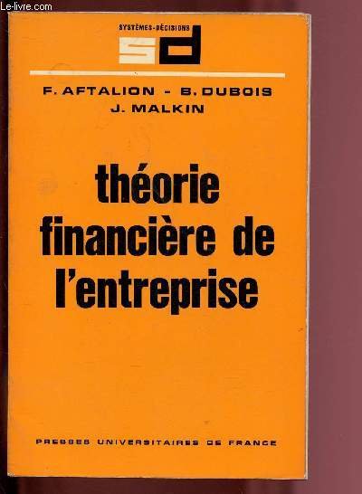 THEORIE FINANCIERE DE L'ENTREPRISE / COLLECTION 