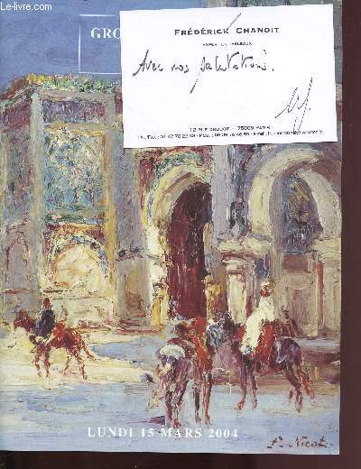 15 MARS 2004 - ORIENTALISME - ART ISLAMIQE - DROUOT RICHELIEU - SALLE 5 - GROS & DELETTREZ - CATALOGUE DE VENTE AUX ENCHERES