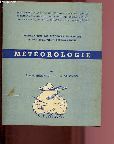 METEOROLOGIE - PREPARATION AU CERTIFICAT D'APTITUDE A L'ENSEIGNEMENT AERONAUTIQUE